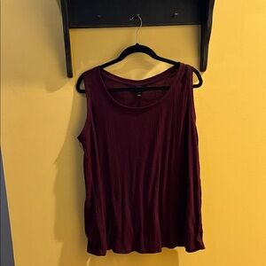 Lane Bryant Ribbed Tank Top - Burgundy
